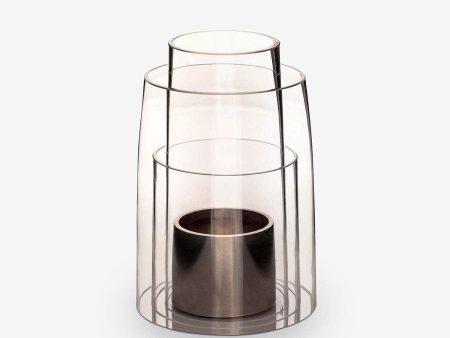 Small Hurricane Lantern with Satin Sterling Silver Candle Holder by Deborah Ehrlich Online Sale