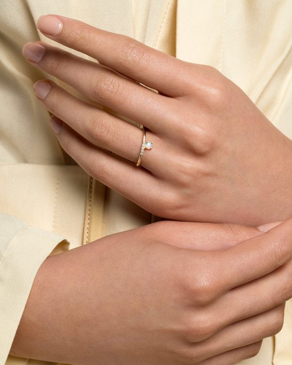 Stacked Ring - Opal Cheap