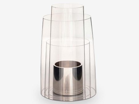 Small Hurricane Lantern with Polished Sterling Silver Candle Holder by Deborah Ehrlich Online now