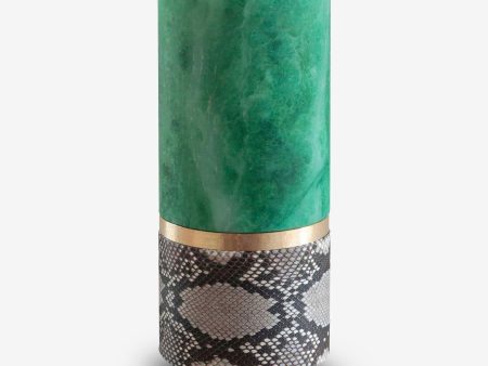 Dure Vase in Green Alabaster and Taupe Python Hot on Sale