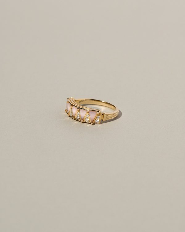 Five Triangle Ring - Pink Opal Online Sale