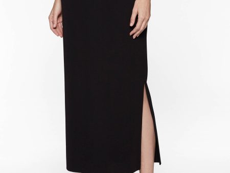 36  Straight Knit Skirt, Black Online