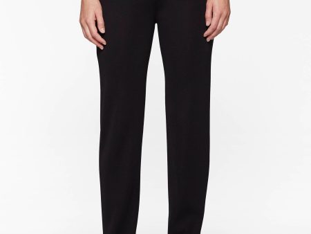 Petite Straight Leg Knit Pant, Black Online Hot Sale