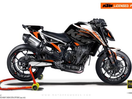 KTM 790 Duke GRAPHICS -  Torque  (White Black Orange) Fashion