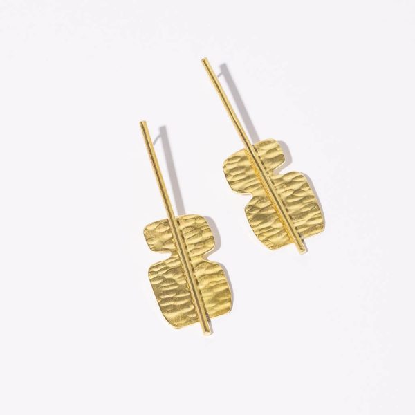 Cairn Cascade Earrings - Brass Discount