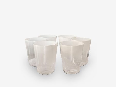 Acqua Sfumato Bianco set of 6 Water Glasses by Nason Moretti For Cheap