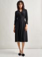 Modern Fit-and-Flare Sparkle Stretch Woven Midi Dress Fashion