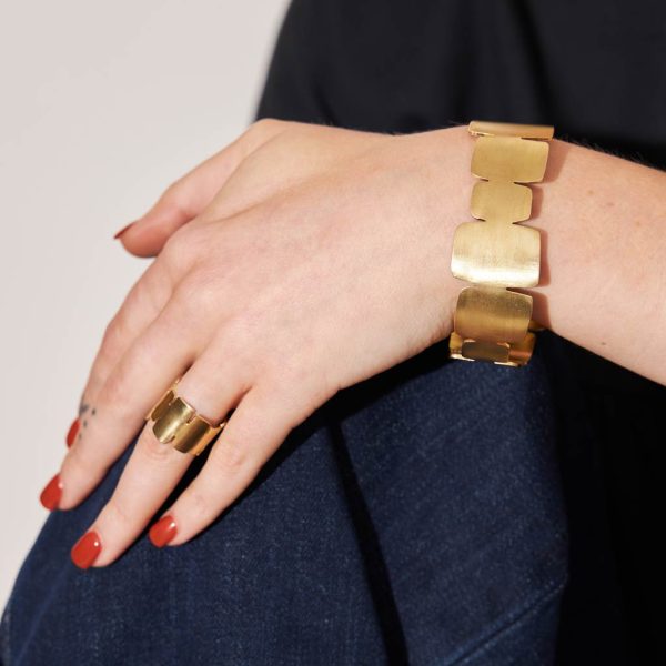 Mod Cairn Adjustable Cuff Bracelet - Brass Online Sale