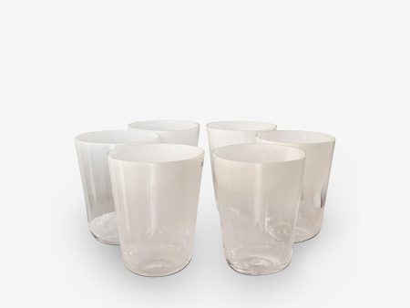 Acqua Sfumato Bianco set of 6 Cocktail Glasses by Nason Moretti Cheap