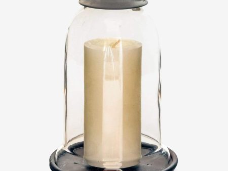 Large Candle Jar with Metal Base by MONC XIII Online Sale