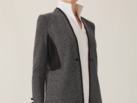 Open Neck Button Detail Blazer For Discount