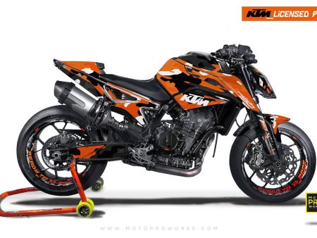 KTM 790 890 Duke GRAPHICS -  Camouflage  (Orange) on Sale