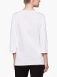 3 4 Sleeve Knit Tunic, White Online Sale