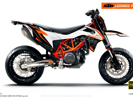 KTM 690 SMC-R GRAPHICS -  Torque  (White Black Orange) For Sale