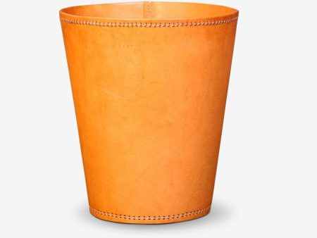 Leather Waste Paper Basket by Sol y Luna Supply