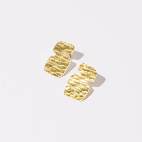 Cairn Stud Earrings - Brass Fashion