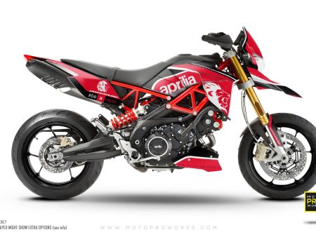 Aprilia Dorsoduro 900 - 1200 2017-2022 GRAPHICS -  Roar  (red) on Sale