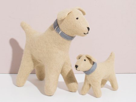 Hand Felted Golden Retriever Duo Sale