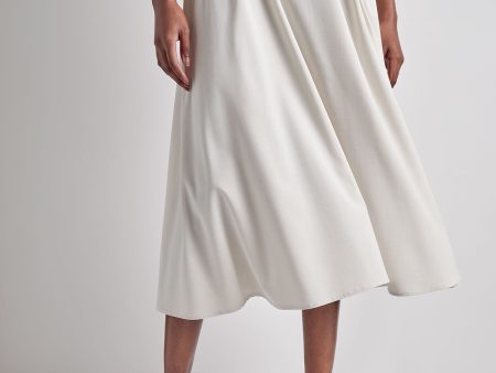 Dart Detail Woven Full Midi Skirt Fashion