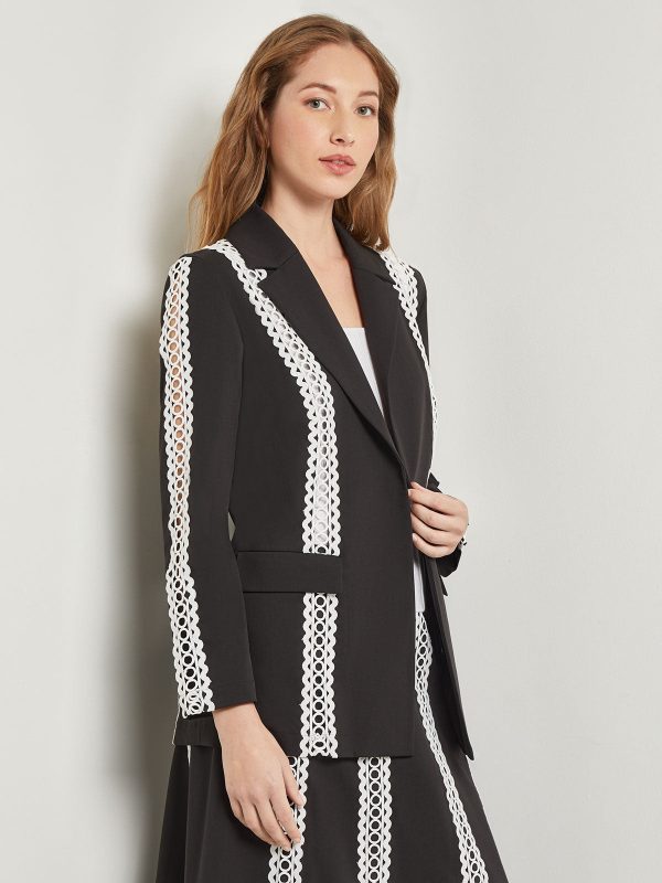 Heritage Fit Jacket - Eyelet Trim Woven Twill Hot on Sale