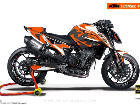 KTM 790 Duke GRAPHICS -  Torque  (White Orange) For Discount