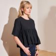 Boxy Ruffle Blouse - Black Supply