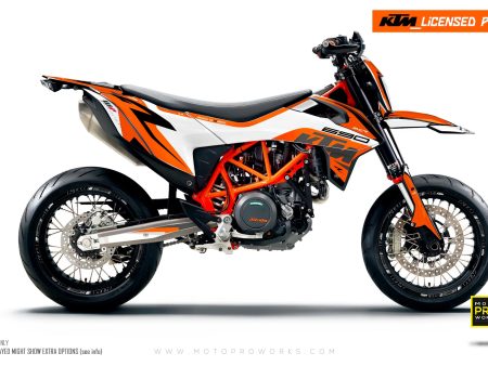 KTM 690 SMC-R GRAPHICS -  Torque  (White Orange) on Sale