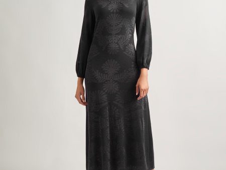 A-Line Jacquard Knit Maxi Dress Discount