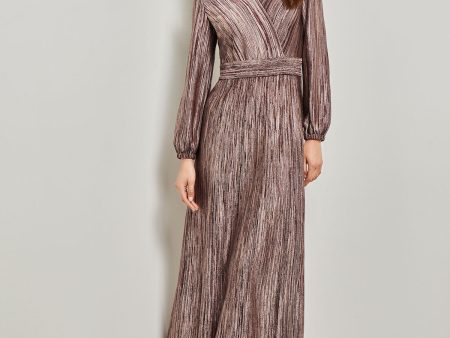 Bishop Sleeve Jacquard Knit Maxi Dress Sale