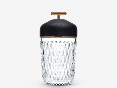 St. Louis Crystal Folia In Black Ash Wood And Bronze With Clear Glass Cheap