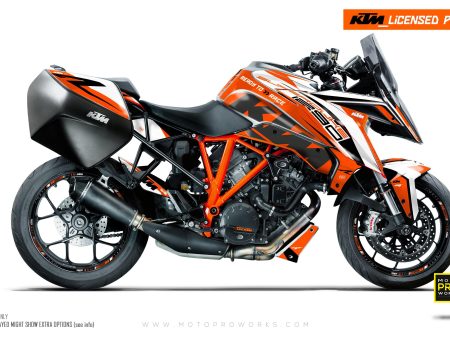 KTM 1290 Super Duke GT GRAPHICS -  Torque  (White Orange) Fashion