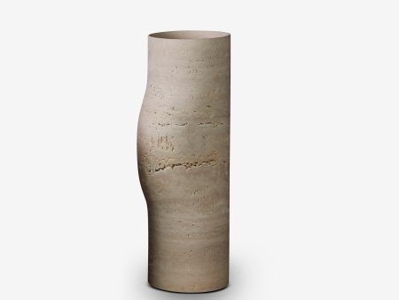 Medium BOS Vase in Roman Travertine by Christophe Delcourt for Collection Particuliere Online