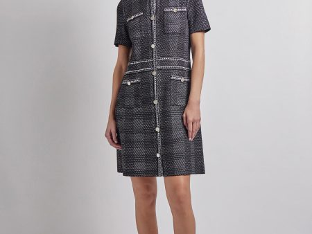 Modern Fit Bold Plaid Tweed Knit Sheath Dress Online now