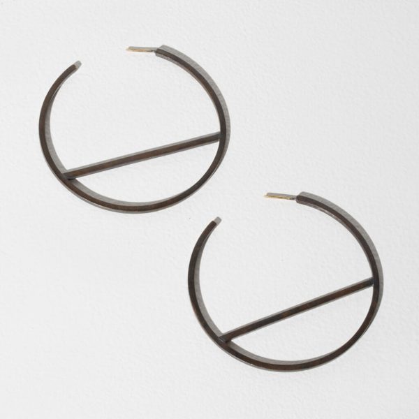 Embrace Hoop Earrings - Oxidized Brass Discount