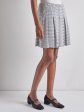 A-Line Pleated Tweed Knit Skirt Online now