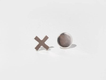 XO Stud Earrings - Sterling Silver For Cheap