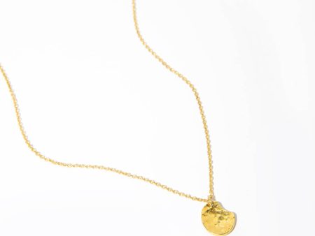 Tiny Palette Necklace - Hammered Brass Online Sale