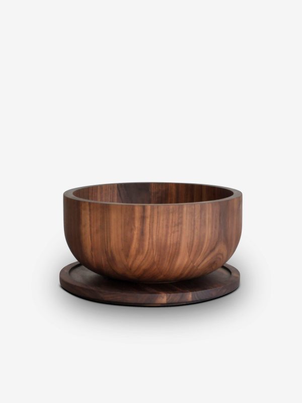 Busk Large Bowl with Lid in Walnut by Michael Verheyden Cheap