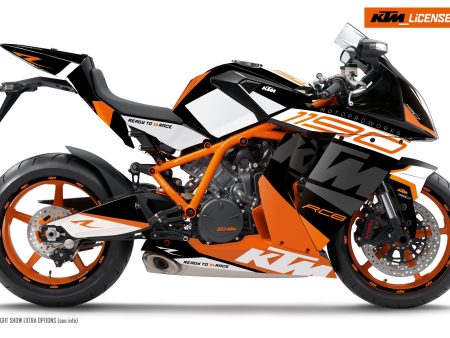 KTM RC8 1190 2011-2015 GRAPHICS -  Torque  (White Black Orange) Online now