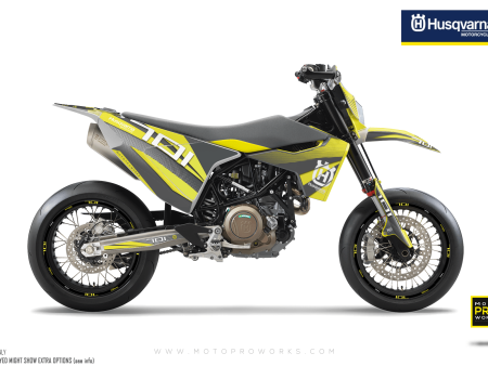 Husqvarna 701 GRAPHICS -  Featherlight  (Grey Yellow) Online Hot Sale